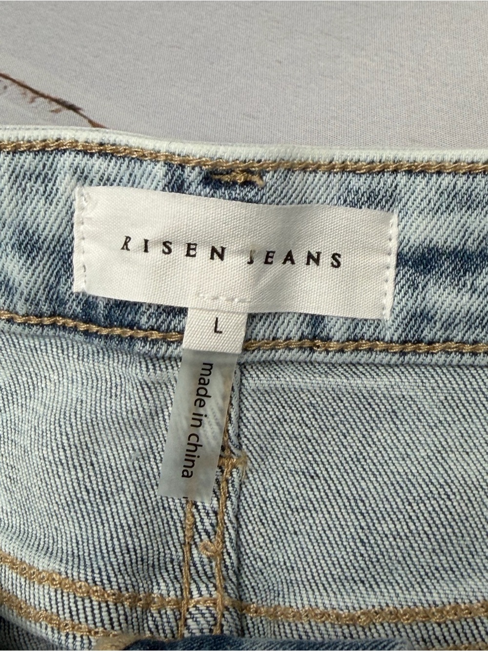 NWT Risen High Rise Rhinestone Embellished Jean Shorts Size Large - Picture 8 of 10